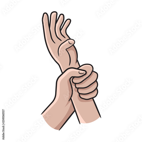 Helping Hand Gesture Illustration Symbolizing Support and Care