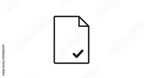Foto Checklist Document Icon With Checkmark.