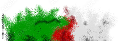 Abstract Italy Flag Powder Splash Background – Green White Red Patriotic Texture Design