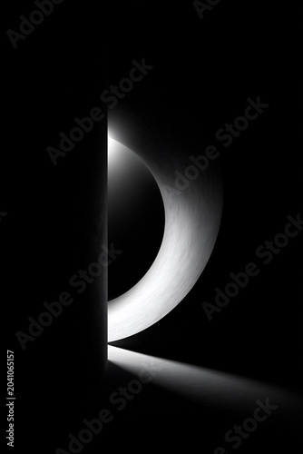 black and white abstract abyss with negative space, minimal monochrome void with deep shadows, dramatic low key abstract darkness background