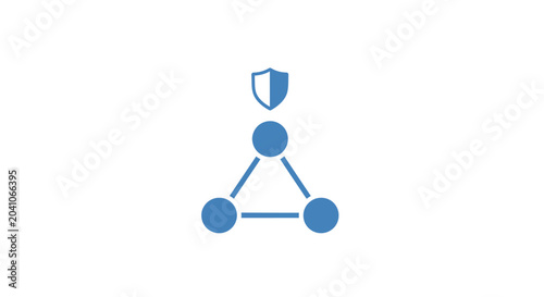 Photos Blue triangle security protection symbol icon.