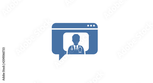Doctor in a speech bubble online.