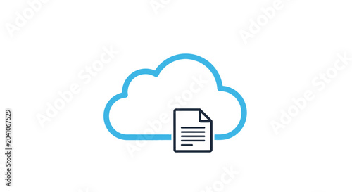 Cloud Storage Document Icon.