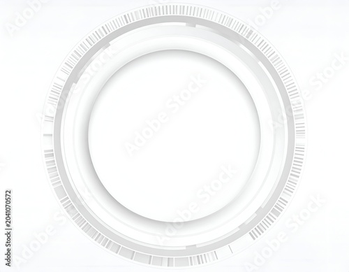 Abstract Circular Design with Subtle Textural Elements and Shadowing.