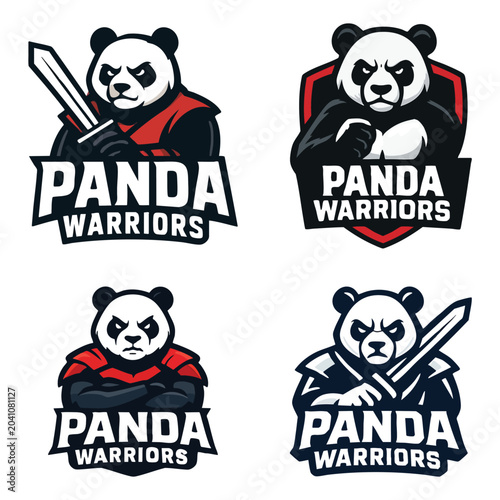 Panda warriors logos