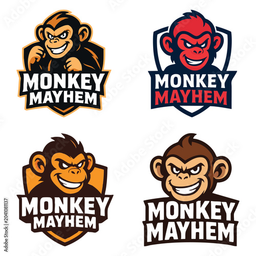 Monkey mayhem logo variations