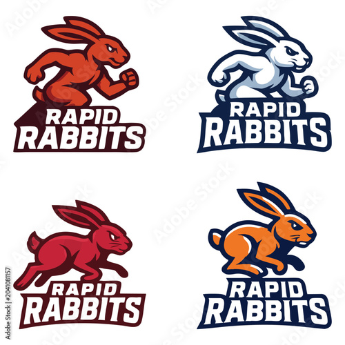 Rapid rabbits logo variations