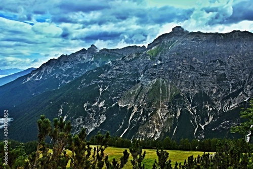 Austrian Alps - view of the Stubai Alps from the Elferhütte