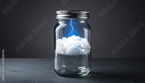 Miniature Thunderstorm in Glass Jar