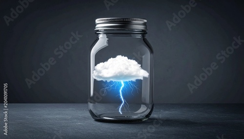 Miniature Thunderstorm in Glass Jar