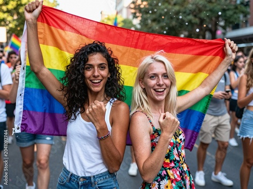 2 Woman at a LGBTQ Parade
