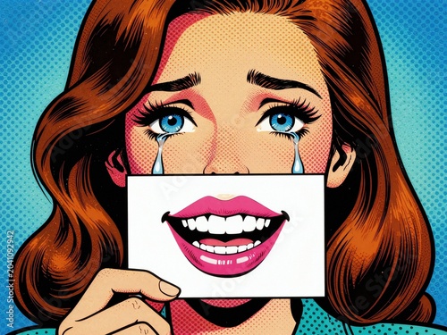 Crying Woman's smile