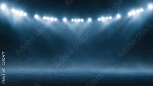 football stadium lights, dramatic sports atmosphere, championship energy