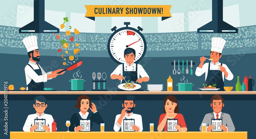 Photos Culinary Showdown Cooking Competition with Chefs and Judges