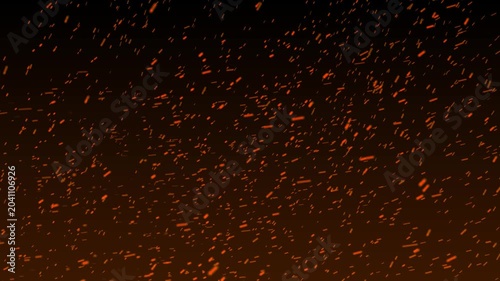 Fire sparks and glowing ember particle overlay loop on dark background 4K