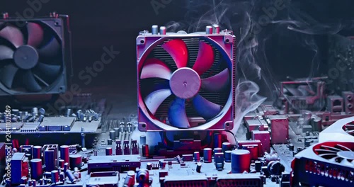 Main processor (CPU) during malfunction fan on heatsink.