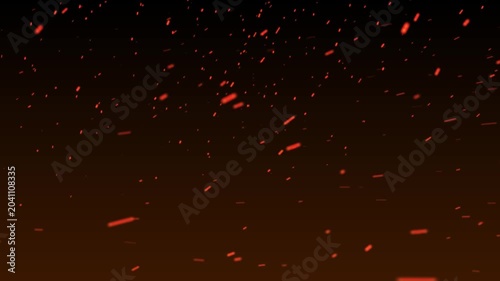 Fire sparks and glowing ember particle overlay loop on dark background 4K