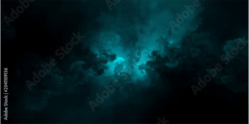 Cuadro en lienzo Abstract dark blue storm sky background with a bright light explosion through sh