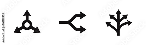 Tableau sur toile Arrows Representing Diversion and Distribution