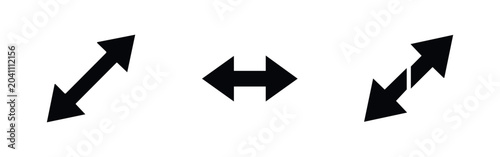Bild auf Leinwand Arrows indicating diagonal opposition and parallel movement