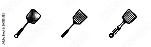 Foto Fly swatter icons set