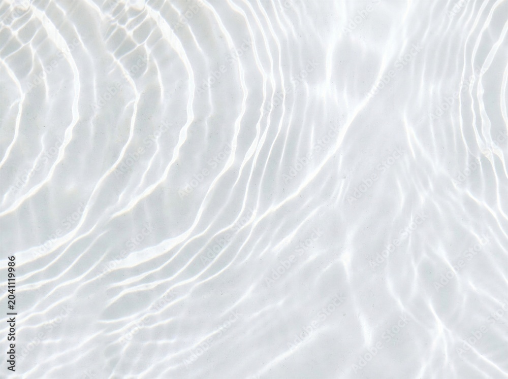Fototapeta premium Minimal White Water Surface with Natural Light Reflections