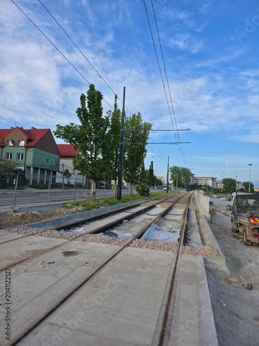 Krakow Mistrzejowice Tramwaj under construction 