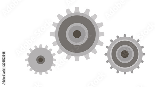 Photos Interlocking metallic gear illustration depicting mechanical industry systems, e