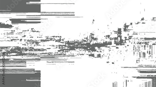 Bild auf Leinwand Glitchy video or TV screen distortion effect with horizontal and vertical lines