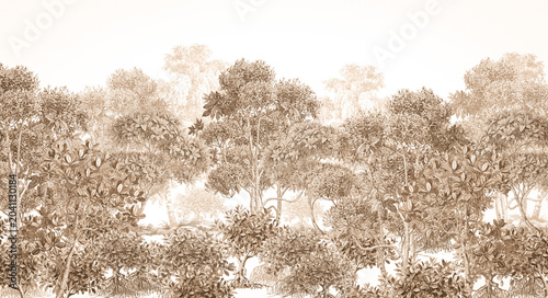 lush forest trees