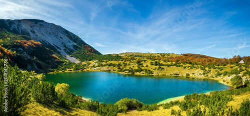 Tableau sur toile Sator Lake located below Sator Mountain in Bosnia and Herzegovina