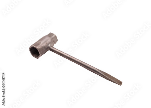 Canvastavla Metal tubular box wrench isolated on transparent background