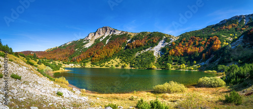Bild auf Leinwand Sator Lake located below Sator Mountain in Bosnia and Herzegovina