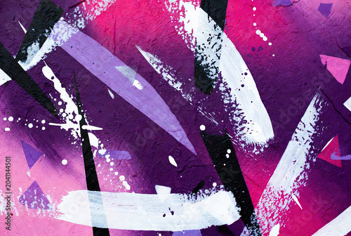 Abstract Artistic Colorful Background with Brush Strokes
