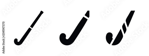 Tableau sur toile Monochromatic icons of field hockey sticks, illustrating the sport and athletic equipment