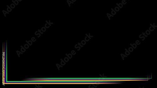 Abstract colorful neon light vector background with 3D animated space design flow