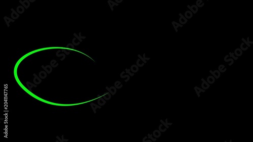 Abstract green animated background with stars, glowing light, smoke, fire and motion space transition effects
