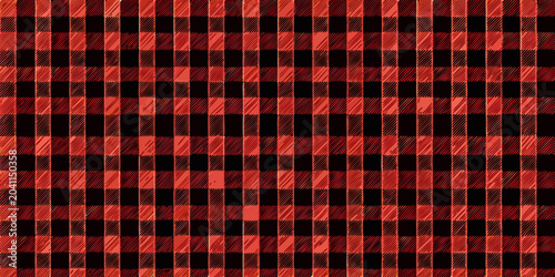 Fényképezés red and black gingham check pattern plaid fabric textile design square grid