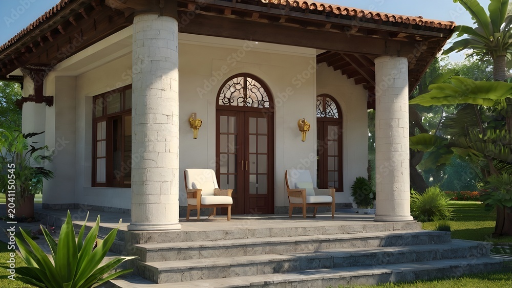 Fototapeta premium entrance to the old house