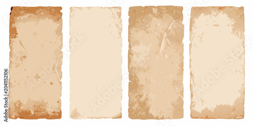 Foto four crumpled paper sheets with textured edges texture wrinkled surface beige co
