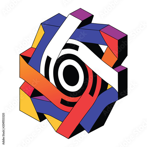 Modern isometric AI automation icon suitable for machine learning, artificial intelligence platforms, business automation systems, and digital transformation projects.