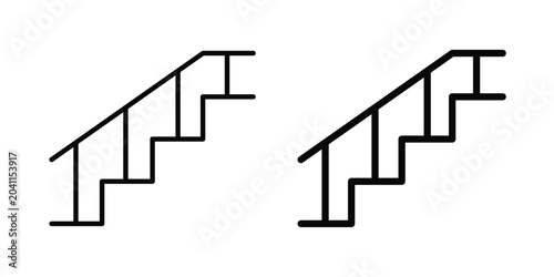 Bild auf Leinwand Stairs icon and symbol series vector illustration