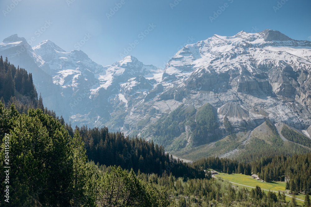 Fototapeta premium view of the mountains from above