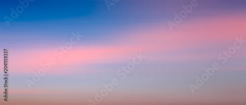 Panel kuchenny z motywem Sunset sky stretches across the horizon. Soft clouds float gently horizon, creating calming atmosphere. Abstract watercolor background textured paper website page banner design.