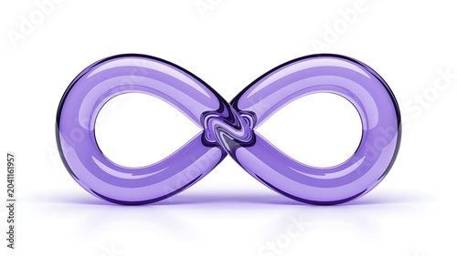 Shiny Violet Infinity Sign Minimal Concept High Resolution Picture