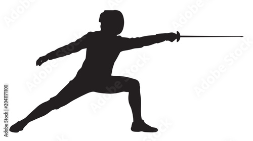 Foto fencer silhouette saber weapon athlete sports action