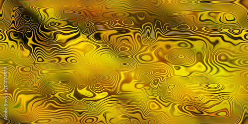 yellow brown orange wobbly concentric shapes seamless tile pattern