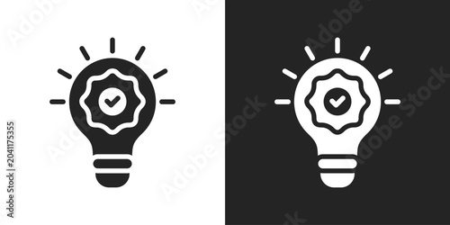 Bild auf Leinwand Originality Icon In Black And White Glyph Style