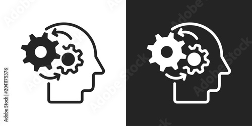 Canvastavla Dynamism Icon In Black And White Glyph Style