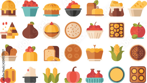 Cuadro en lienzo Sweet desserts pies cakes pastries and fruit tarts festive holiday treats rich f